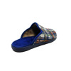 Zapatilla de casa destalonada para hombre en color azul