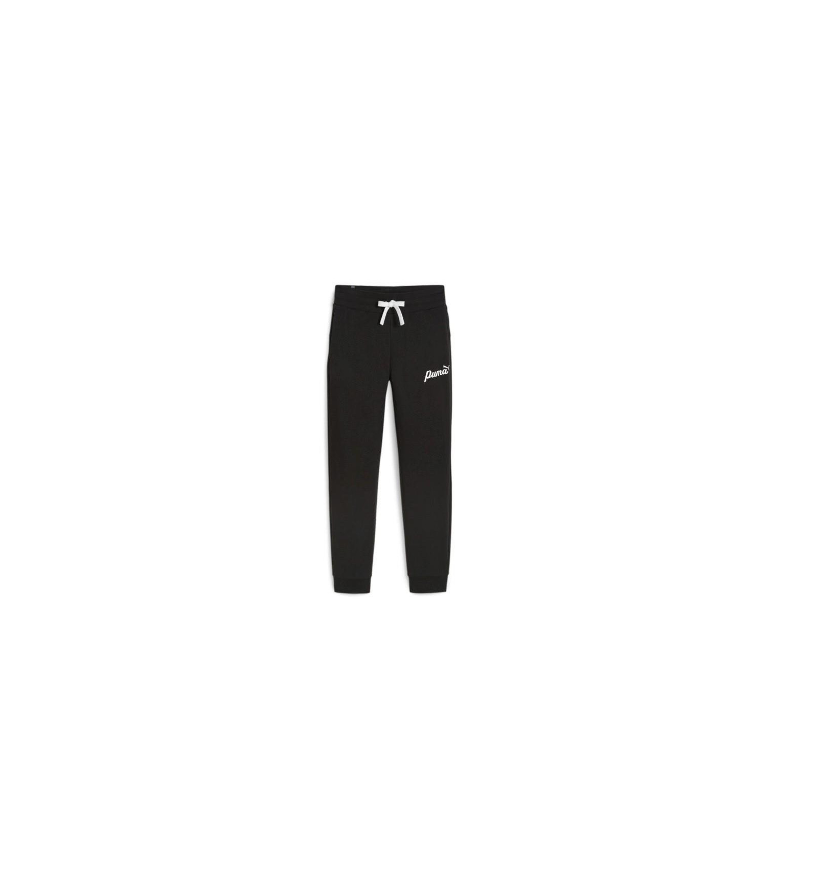 Pantalon chandal felpa deportivo Puma negro para mujer