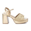 Sandalias tacón XTI 142845 en oro para mujer