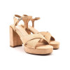 Sandalias de tacón XTI 142797 en beige para mujer