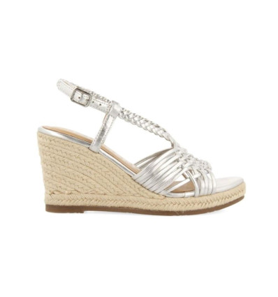 Sandalias con cuña Gioseppo GLIDE 72071 en plata para mujer