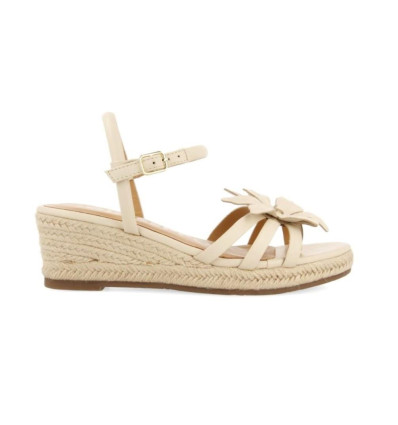 Sandalias con cuña de yute Gioseppo SAMSULA 71149 en blanco