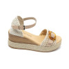 Sandalias con cuña Pitillos 5524 en natural para mujer