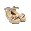 Sandalias con cuña Pitillos 5524 en natural para mujer