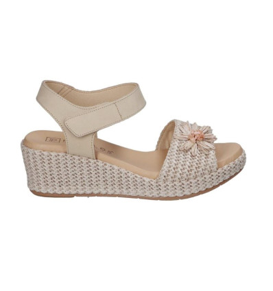 Sandalias con cuña Pitillos 5503 en natural para mujer