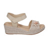 Sandalias con cuña Pitillos 5503 en natural para mujer