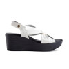 Sandalias con cuña Paula Urban 31-613 SUNSET en blanco