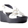 Sandalias con cuña Paula Urban 31-613 SUNSET en blanco