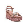 Sandalias tcon cuña XTI 142677 en nude para mujer