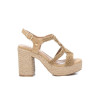 Sandalias tacón XTI 142839 en beige para mujer