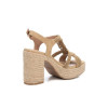 Sandalias tacón XTI 142839 en beige para mujer