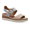 Sandalias con cuña Tamaris 28206 en ivory para mujer