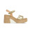 Sandalias con cuña Porronet Jana 3061 en oro