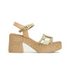 Sandalias con cuña Porronet Jana 3061 en oro