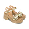 Sandalias con cuña Porronet Jana 3061 en oro