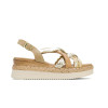 Sandalias con cuña Porronet Flavia 3033 en platino