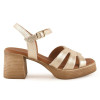 Sandalias con tacón Invogue S-1080 en platino para mujer
