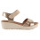 Sandalias con cuña Chamby 899 en platino para mujer