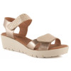 Sandalias con cuña Chamby 899 en platino para mujer
