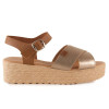 Sandalias con cuña Chamby 320 en platino para mujer