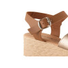 Sandalias con cuña Chamby 320 en platino para mujer