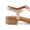 Sandalias planas Tekila 1012 en platino para mujer