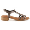 Sandalias planas Tekila 1012 en plomo para mujer