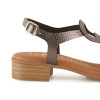 Sandalias planas Tekila 1012 en plomo para mujer