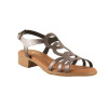 Sandalias planas Tekila 1012 en plomo para mujer