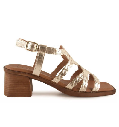 Sandalias de tacón InVogue S-1078 en platino para mujer