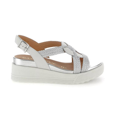 Sandalias con plataforma Stonefly 220895 PARKY 24 EMBOSSED para mujer en blanco