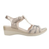 Sandalias planas Stonefly 220735 CREAM 50 LAMINATED LTH para mujer