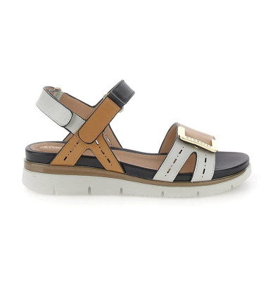 Sandalias planas Stonefly 220834 ELODY 24 CALF LTH para mujer en blanco