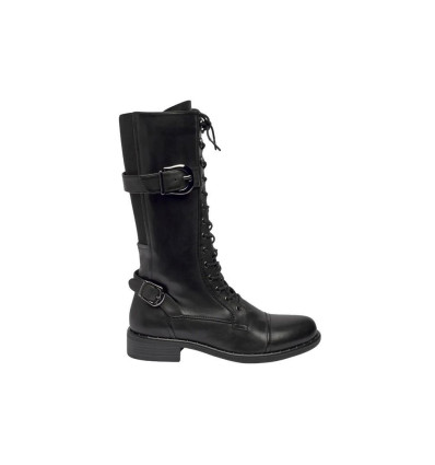 Botas altas militares Regarde le Ciel Roxana 10 en negro para mujer