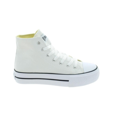 Zapatillas lona John Smith Libel high 25V en blanco para mujer