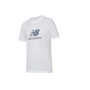 Camiseta manga corta New Balance Seslcottee MT41502 en blanco para hombre
