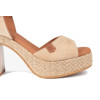 Sandalia con tacón Popa Marsella en beige para mujer