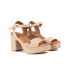 Sandalia con tacón Popa Marsella en beige para mujer