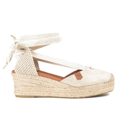 Valencianas de esparto Popa Kleonor en beige para mujer