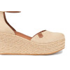Cuña baja Popa Cantalar en serraje beige para mujer