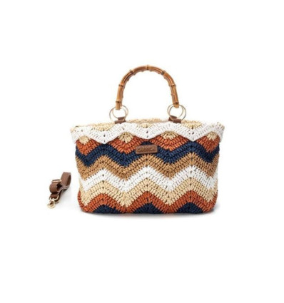 Bolso de rafia Carmela 186159 en coral para mujer