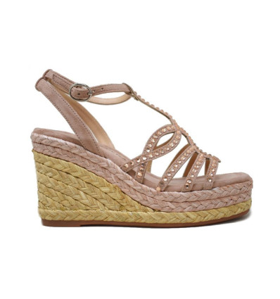 Sandalia con cuña Alma en Pena V2551292 en rosa para mujer