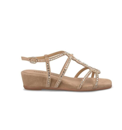 Sandalias con cuña baja Alma en Pena V2551770 en sand para mujer