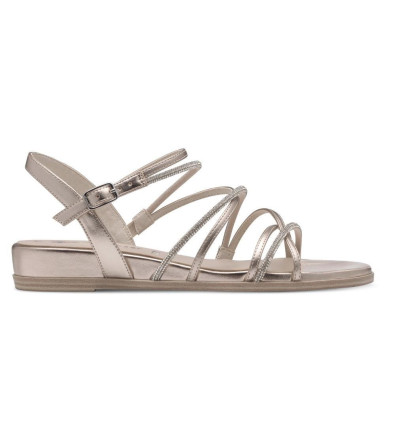 Sandalias planas de fiesta Tamaris 1-28103-42-933 en oro para mujer