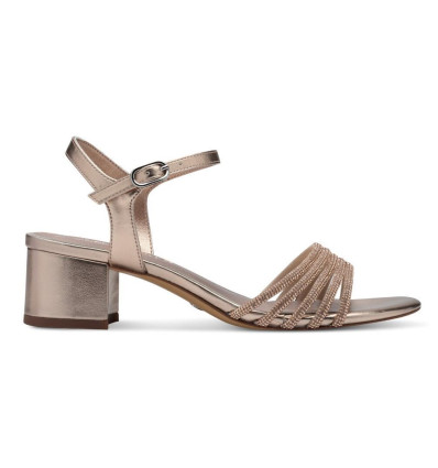 Sandalias con tacón Tamaris 1-28248-44-586 en oro rosa para mujer