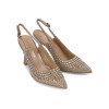 Zapatos de tacón destalonado V250616 en bronce para mujer