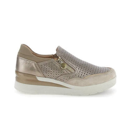 Zapatillas deportivas Stonefly  CREAM 50 LAMINATED en oro para mujer
