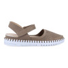 Sandalias planas Walk & Fly Emma LC-10001 A5 en taupe para mujer