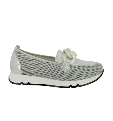 Mocasines Doctor Cutillas 82561 en plata para mujer