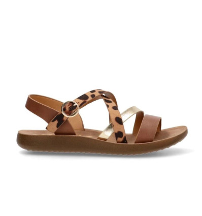 Sandalias planas ARMONY 10129 DERAWAN 02 en leopardo